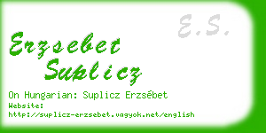 erzsebet suplicz business card