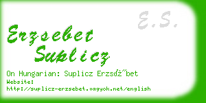erzsebet suplicz business card
